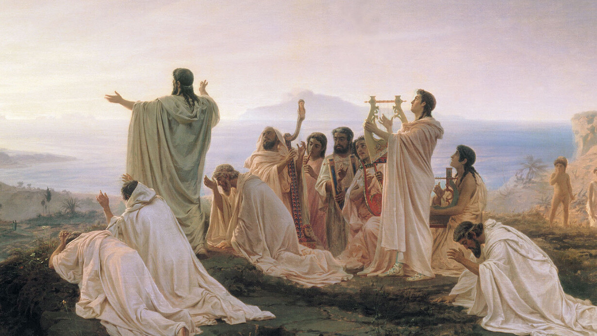 Fëdor Bronnikov. Pitagorici celebrano il sorgere del sole, 1869