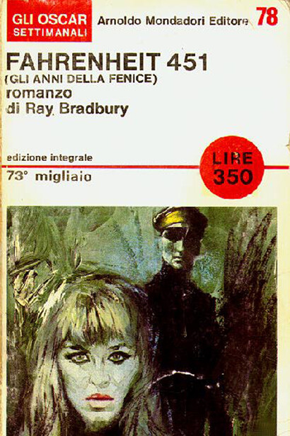 Copertina di Fahrenheit 451, Oscar Mondadori