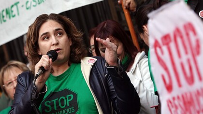 Ada Colau en su etapa en la plataforma Stop Desahucios