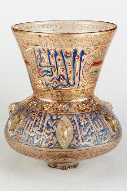 Egypt, Mosque Lamp, c. 1319, enamel and gilded glass, The al-Sabah Collection, Dar al-Athar al-Islamiyyah, Kuwait.