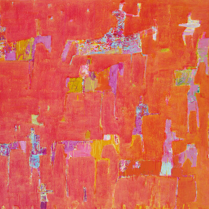 Reza Derakshani, Sunset Hunting, 2015, oil on canvas, 198 x 224 cm, courtesy of the artist and Sophia Contemporary Gallery
