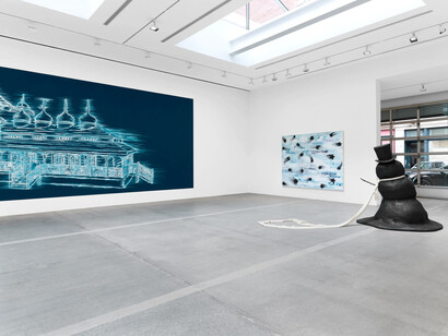 Gary Simmons, Thin ice, exhibition view. Courtesy of Hauser & Wirth