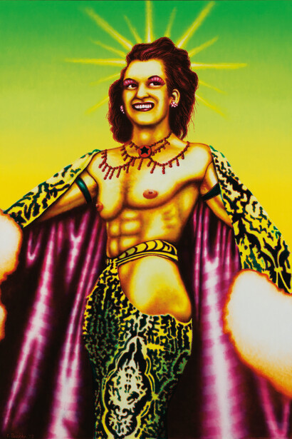 Ed Paschke (1939‒2004), Hilda, 1973, Oil on canvas, 168 x 114 cm, Hall Collection, courtesy of Hall Art Foundation © Ed Paschke