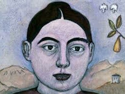 Tullio Garbari, "Testa di donna", (1916), tempera e acquerello su carta, Mart, Provincia Autonoma di Trento