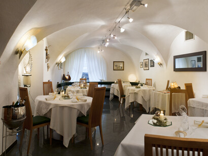 La sala del ristorante Kleine Flamme, a Vipiteno