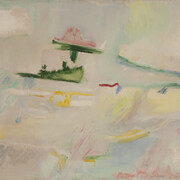 Jane Freilicher, The Sky, c. 1960, oil on linen, 46 x 51 inches, Courtesy Tibor de Nagy Gallery, New York