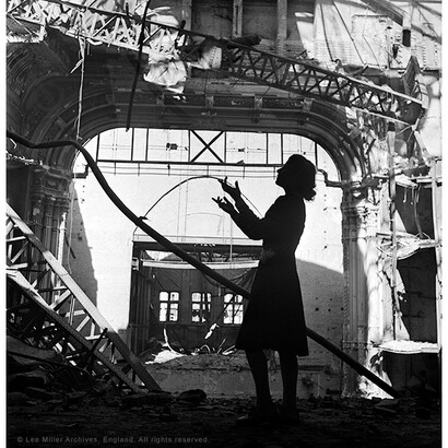 Irmgard Seefried, Opera singer, singing an aria from 'Madame Butterfly', Vienna Opera House, Vienna, Austria 1945 by Lee Miller © Lee Miller Archives, England 2015. All rights reserved