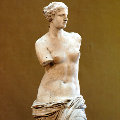 Venus de Milo, creada en algún momento entre los años 130 a. C. y 100 a. C.