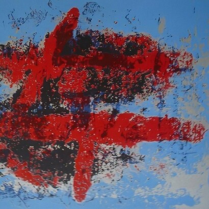 Detalle de "Síntesis" de Carmen Santos Fernández, serigrafía, 1998