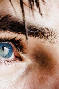 His eyes reminder her of the ocean, sometimes blue and sometimes green