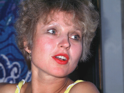 La actriz alemana Hanna Schygulla en el Festival de Cine de Venecia de 1982