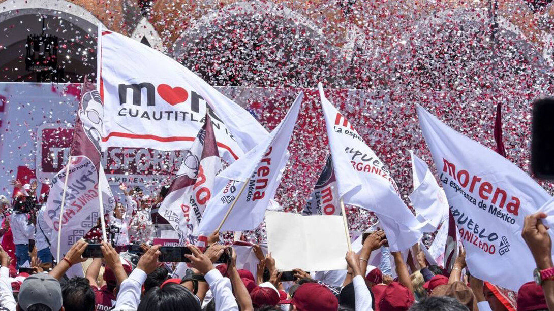 Celebración tras las elecciones internas de MORENA, México, 2022