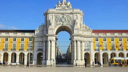 Arco do Triunfo da Rua Augusta, em Lisboa, Portugal