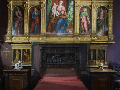 Sculptures by Bertozzi & Casoni inhabit the museum’s furnished interiors, inviting reflection on preservation and memory, Museo Bagatti Valsecchi in Milan, Italy