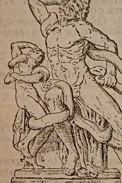 Ilustración en el diccionario enciclopédico Calleja Rodríguez-Navas para la entrada "Laocoonte", 1909