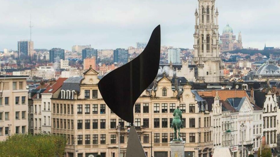 El centro de la ciudad de Bruselas, Bélgica