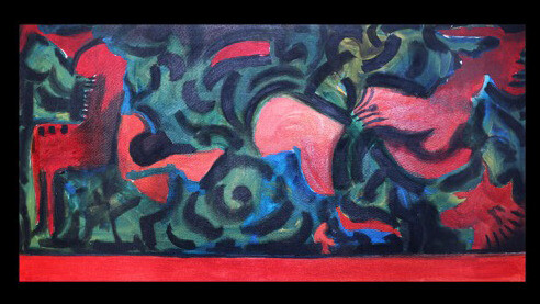 Tony Narducci [1915–1999] 
Untitled, #173 — from the Early Abstract Expressionist Series, 1950s – 1960s, 50 x 93 in., oil on canvas, signed verso