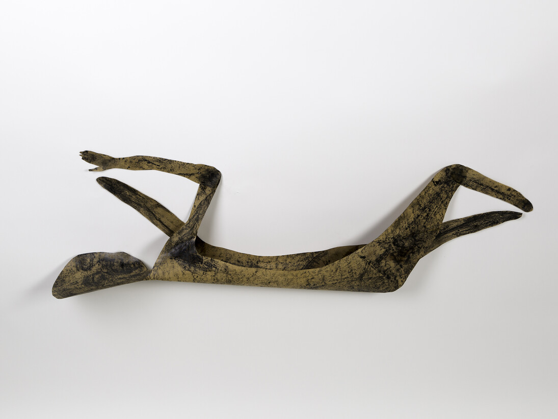Enrico David, Disavowal of Congested Time,
2014,
graphite on paper 
113 x 40 x 12 cm,
© Enrico David,
Ph. Richard Ivey,
Courtesy Michael Werner Gallery, New York and London / Collezione Maramotti, Reggio Emilia
