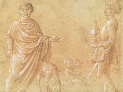 Benozzo Gozzoli Filemón y el burro, bendición del Niño Jesús, Rey Mago (1459, Florencia) Galerías Uffizi