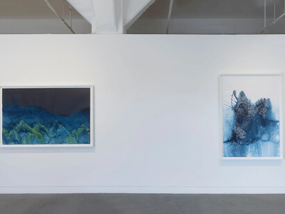 Meghann Riepenhoff, State shift, exhibition view. Courtesy of Haines Gallery 