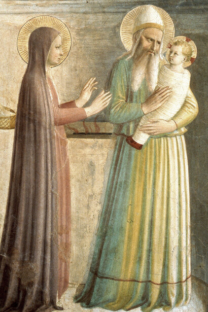 Beato Angelico, Presentazione al tempio, cella numero dieci, 1438-1440, affresco (195x159 cm), Museo di San Marco, Firenze