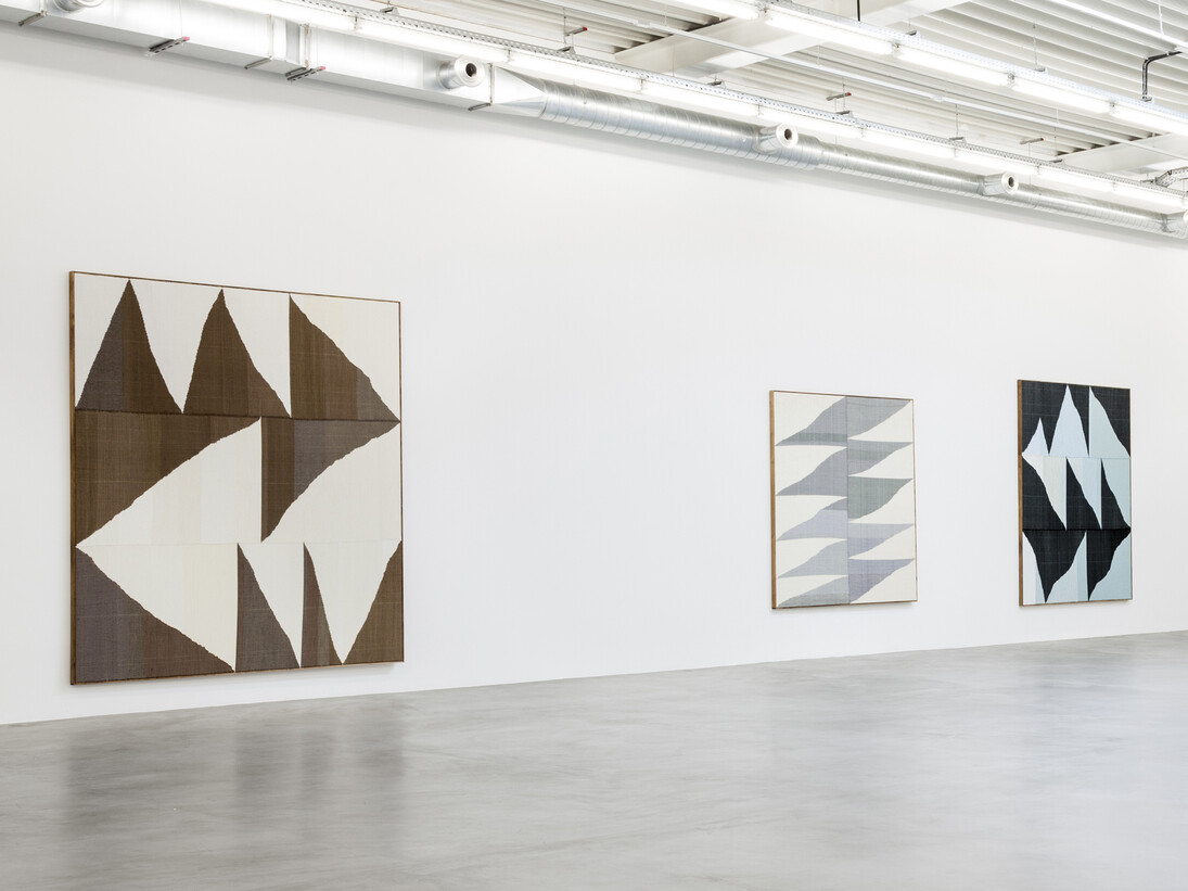 Brent Wadden,  The Decline, 2014, Installation view: Almine Rech Gallery, Brussels, Courtesy of Almine Rech Gallery; Peres Projects, Berlin and Mitchell-Innes & Nash, NY. Photo credit: Sven Laurent