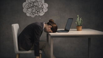 A moment of quiet collapse: burnout made visible in the space between effort and rest