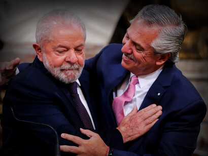 Lula da Silva, presidente de Brasil, y Alberto Fernández, presidente de la República Argentina