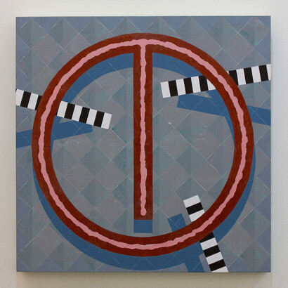 Ben Cove, Head Construct 2, 2013, acrylic on panel, 40 x 40 cm, Copyright the artist and Peter von Kant