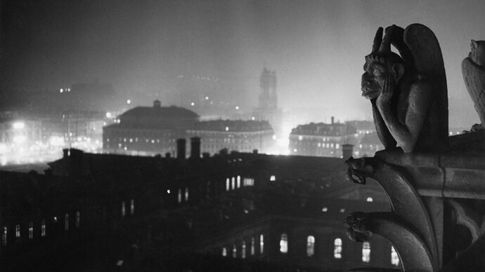 Brassaï, Nocturnal view over Paris from Notre-Dame, 1933-1934, © Estate Brassaï 