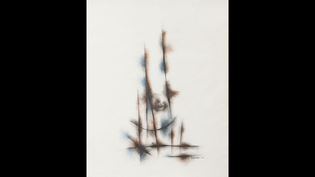 Norman Lewis (1909–1979), Hide and Seek, 1954, oil on paper, 24x19 inches, signed, © Estate of Norman Lewis. Courtesy of Michael Rosenfeld Gallery LLC, New York, NY