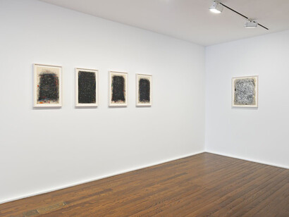 ‘Jack Whitten.
Transitional Space. A
Drawing Survey.’ Hauser
& Wirth New York 69th
Street, 2020
Jack Whitten
© Jack Whitten Estate
Photo: Genevieve Hanson