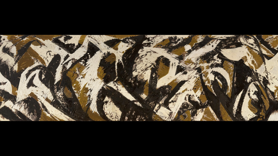 Lee Krasner, Moontide, 1961, oil on canvas37 x 134 inches94 x 340.4 cm. © 2017 The Pollock-Krasner Foundation / Artists Rights Society (ARS), New York. Image courtesy of Paul Kasmin Gallery 