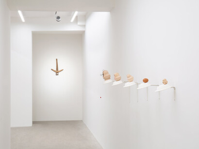 Ruoxi Jin, Microclimats, vue de l'exposition. Avec l'aimable autorisation de la galerie Mennour