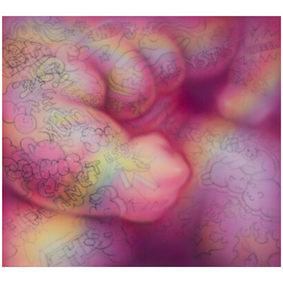 Magda Kirk, Pink Player, acrylic on canvas, 90x100 cm. Courtesy of the artist and GR Gallery, New York