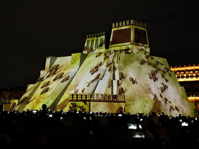 Recreación del Templo Mayor en el Zócalo de la Ciudad de México