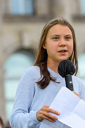 Greta Thunberg, discurso frente al Reichstag durante la huelga climática, Berlin, Alemania, 2021