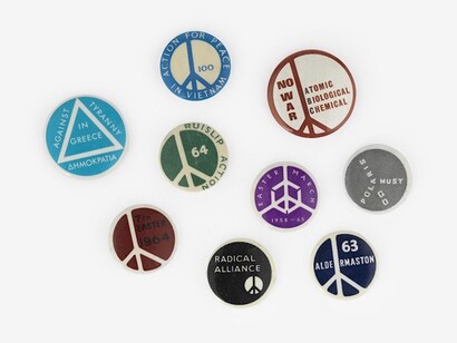 © Campaign for Nuclear Disarmament (CND)
Badges courtesy of Ernest Rodker