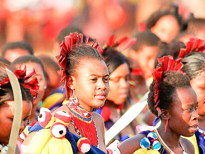 Eswanti women gathered in celebration of the annual festival
