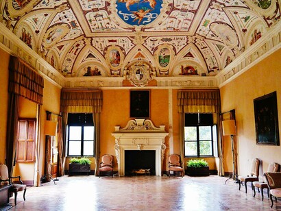 Sala delle grottesche, Castello della Manta, Manta, provincia di Cuneo, Italia