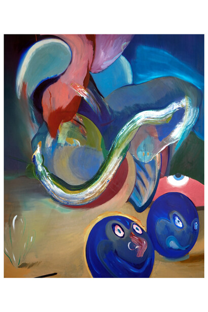 Kenrick McFarlane, I Get Those Goosebumps Everytime, 2023, signed and dated verso, oil on canvas, 72x60 inches. Courtesy the artist and M+B Gallery, LA