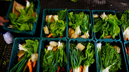 Verdure fresche attendono la distribuzione a Cape Town, Sud Africa, 2009 (AusAID)