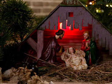 Pesebre en la Iglesia católica de Frederikshavn, Dinamarca