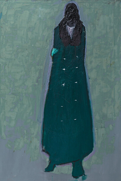 Angelo Bordiga, Senza titolo, olio su tela, 2014, 120 x 80 cm