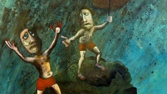 Tom de Freston, Father and Son, 2012, oil on canvas, 200 x 150 cm