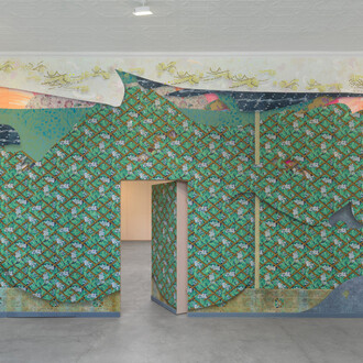 Laura Owens, exhibition view. Courtesy of Matthew Marks Gallery