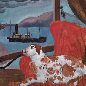 Christopher Wood - China Dogs in a St lves Window, 1926, gouache on panel, 63.5 x 76.2cm, Pallant House Gallery (on loan from a private collection)