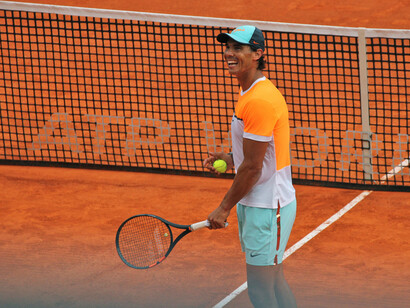 Rafa Nadal en Montecarlo en su partido contra Marin Cilic