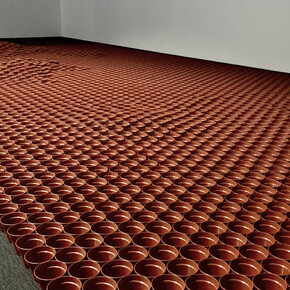 Artificial Conditions, 2019, 10,000 bio-degradable plant pots, dimensions variable