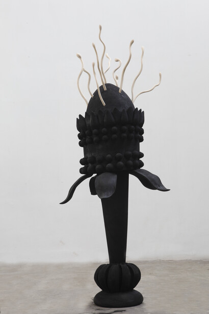 Cang Xin b. 1967, Exotic Flowers and Rare Herbs—No. 77, 2010, Wood and charcoal, 205 x 60 x 68 cm (80 3/4 x 23 5/8 x 26 3/4 in.)